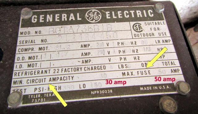 50 AMP Breaker on a 10 Gauge Wire.