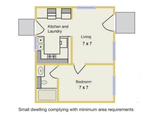 what is the minimum size for a habitable room per the 2015 irc