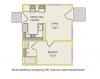 What is the minimum size for a habitable room per the 2015 IRC?